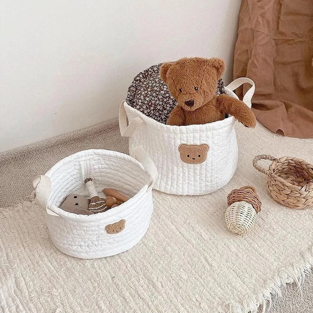 Baby Bear Storage Basket with embroidered name