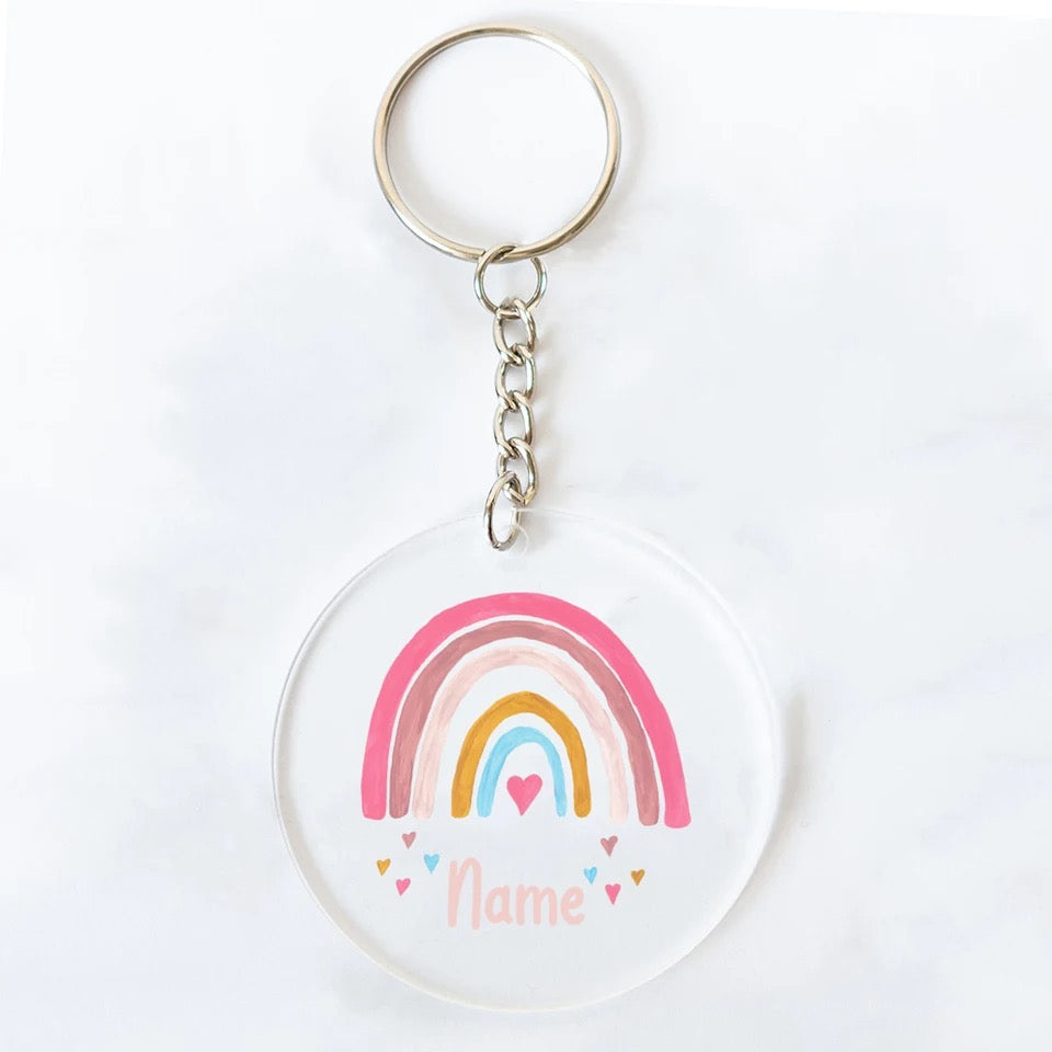 Rainbow keychain with name
