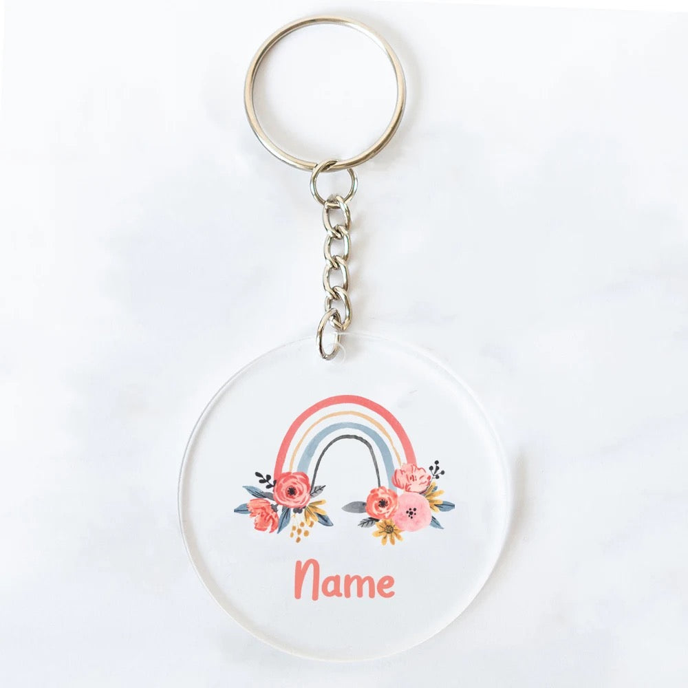 Rainbow keychain with name