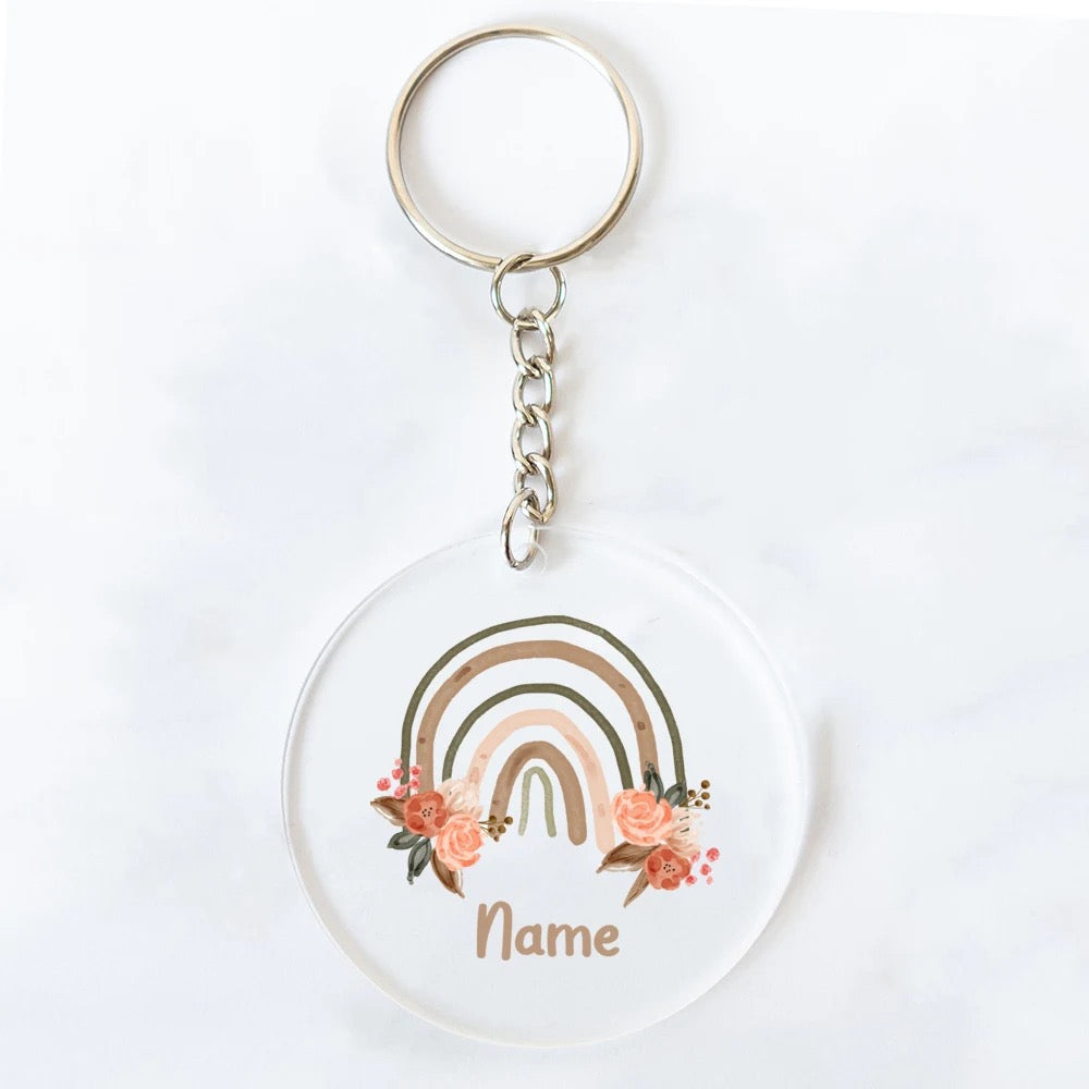 Rainbow keychain with name