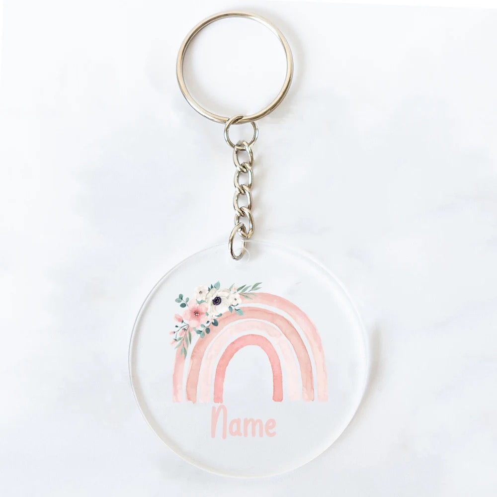 Rainbow keychain with name