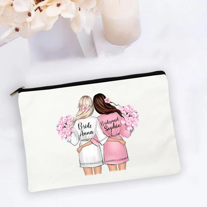 Personalized Bridesmaid Makeup Bag