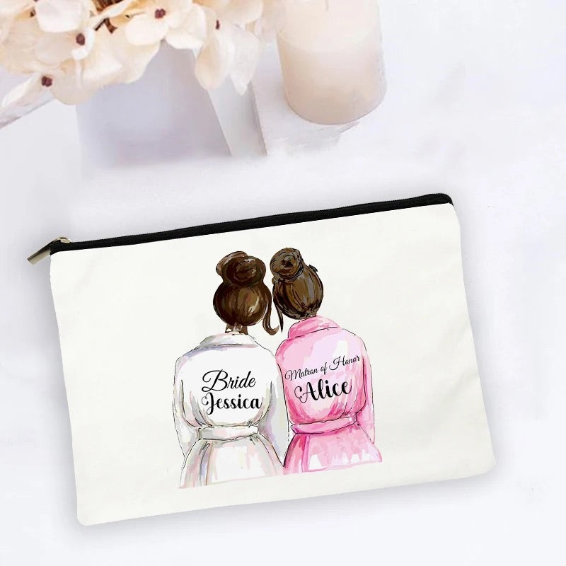 Personalized Bridesmaid Makeup Bag