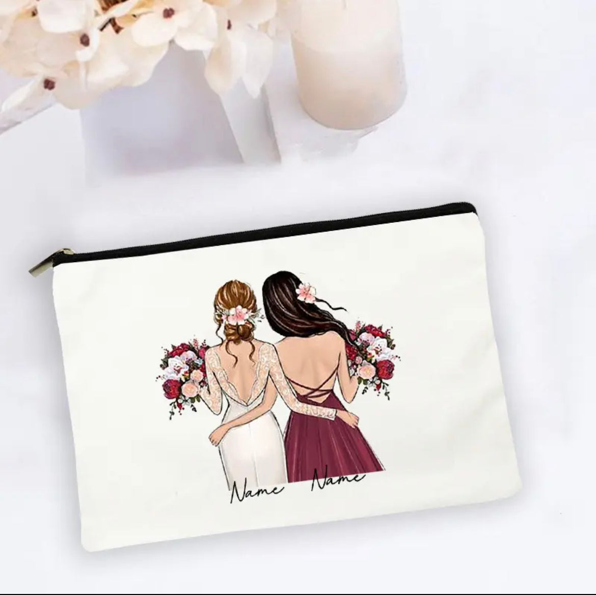 Personalized Bridesmaid Makeup Bag