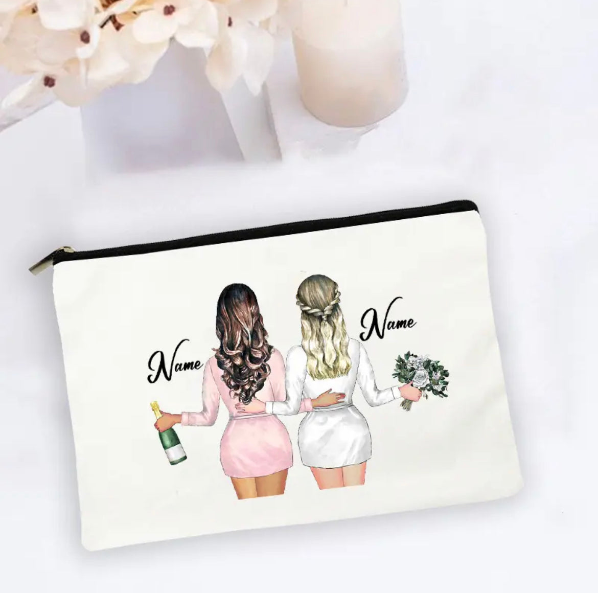 Personalized Bridesmaid Makeup Bag