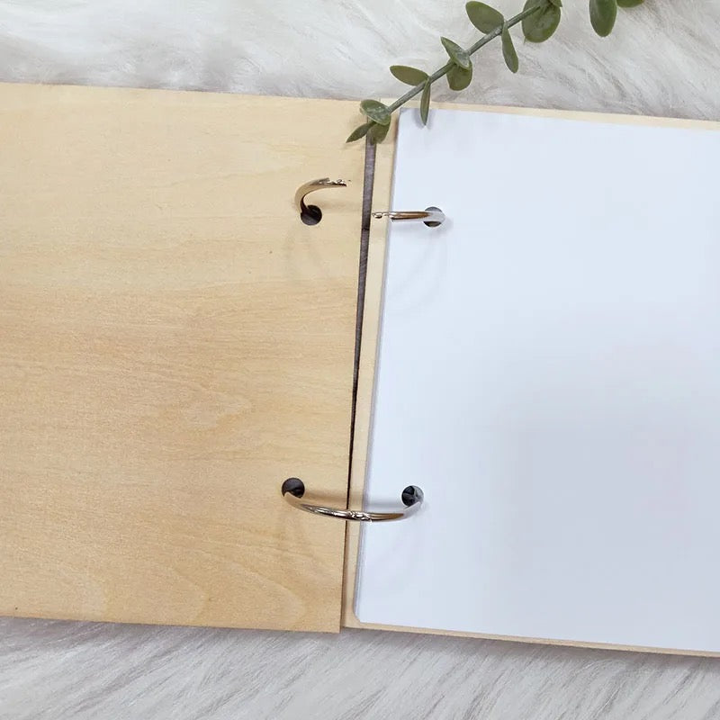 Personalized Wooden Wedding Guest Book