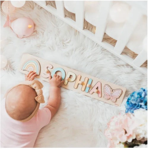 Personalized Wooden Rainbow Puzzle