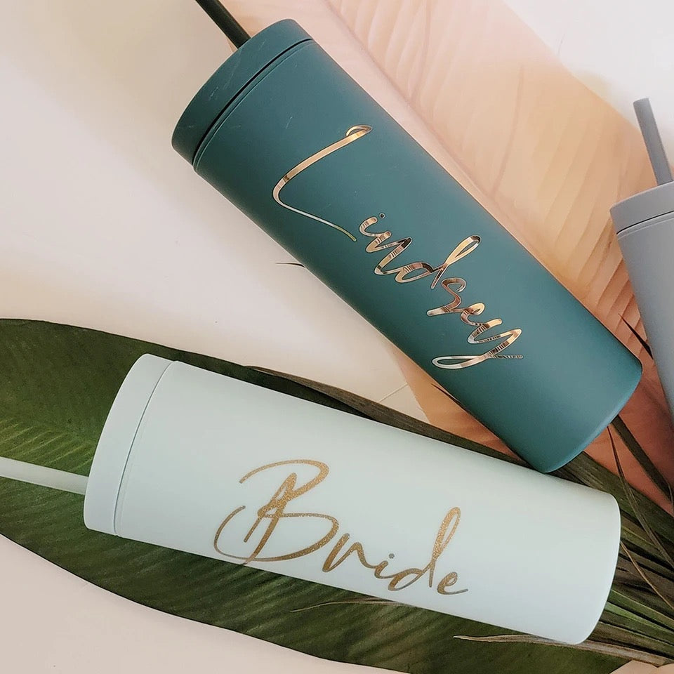 Personalized Slim Skinny Tumbler 16oz