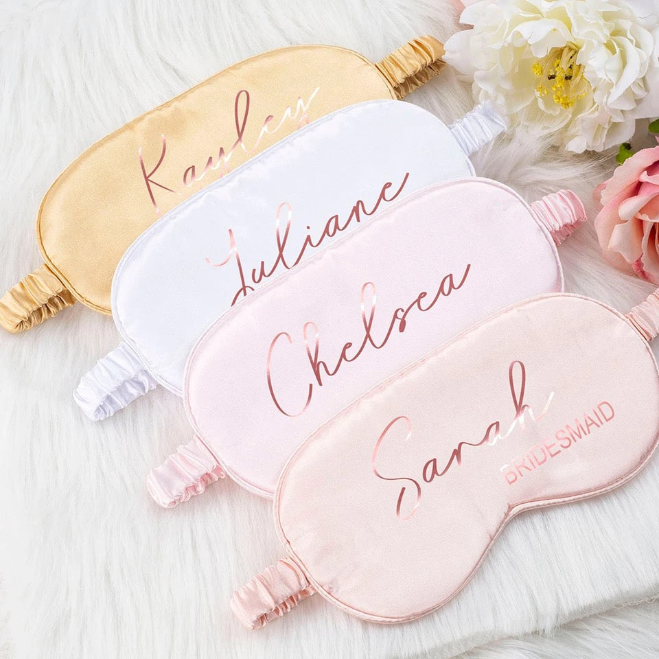 Customized Satin Nighttime Eye Mask