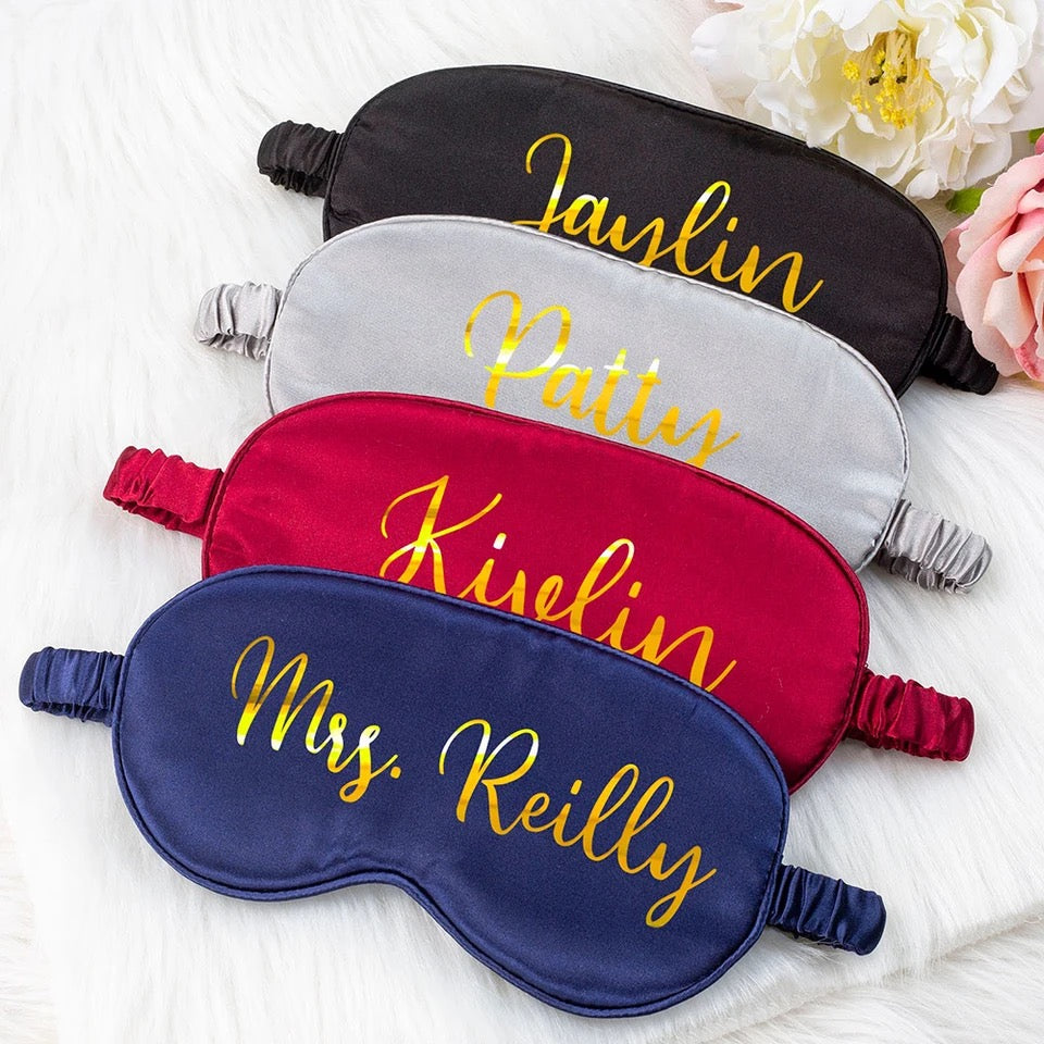 Customized Satin Nighttime Eye Mask