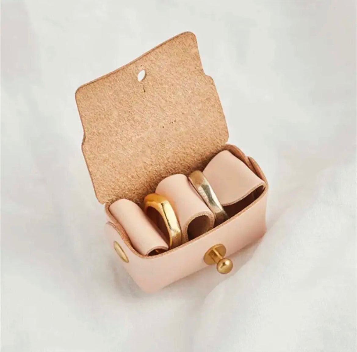 Personalised Wedding Faux Leather Ring Box for Dog Collar