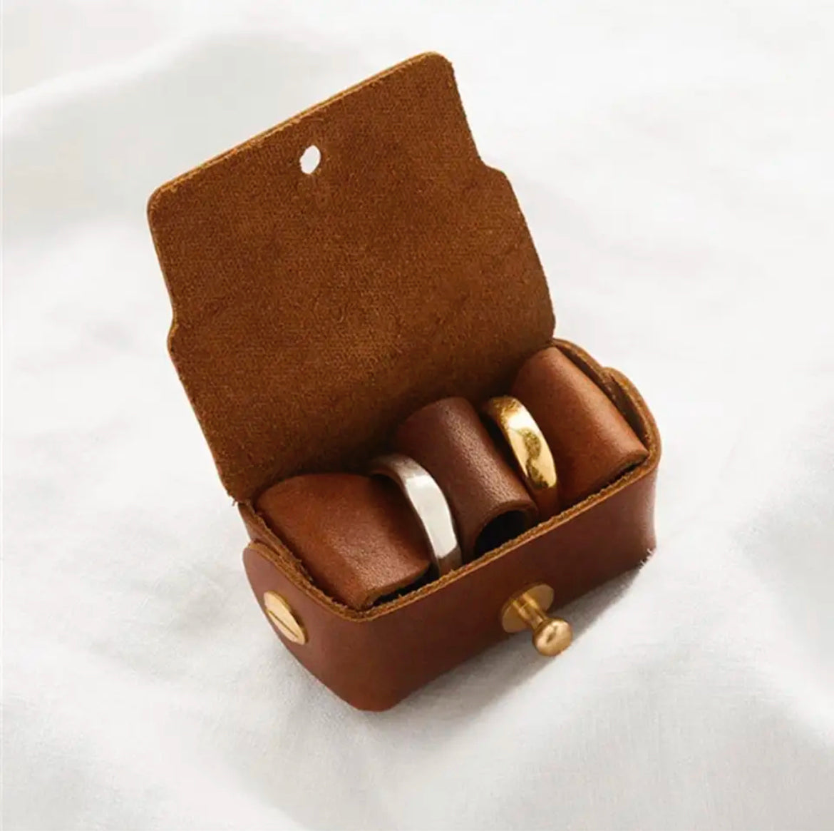 Personalised Wedding Faux Leather Ring Box for Dog Collar