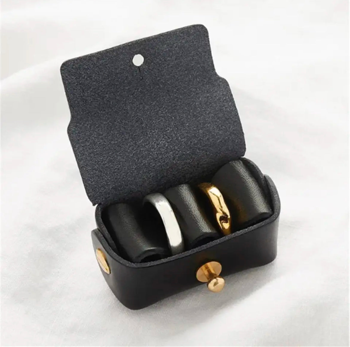 Personalised Wedding Faux Leather Ring Box for Dog Collar