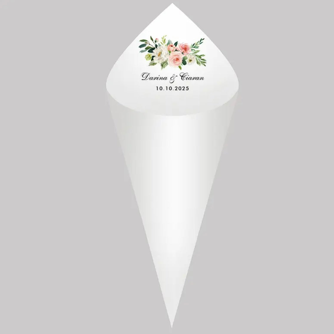 Personalized Wedding Cones - Set of 30