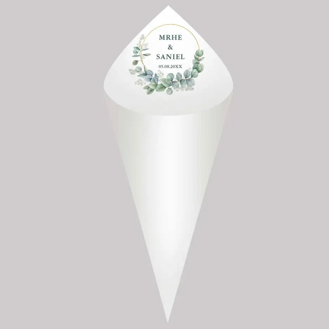 Personalized Wedding Cones - Set of 30