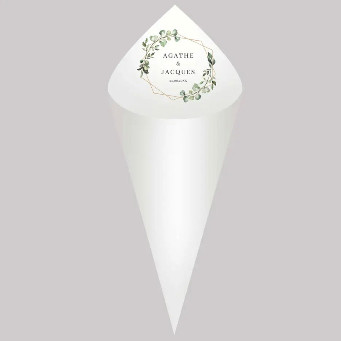 Personalized Wedding Cones - Set of 30