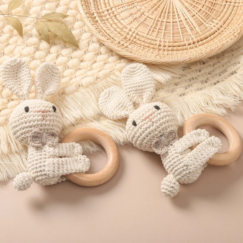 Baby Rattle Crochet Bunny Rattle Toy