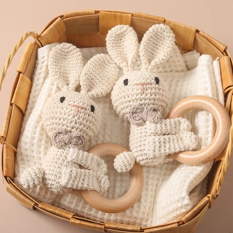 Baby Rattle Crochet Bunny Rattle Toy