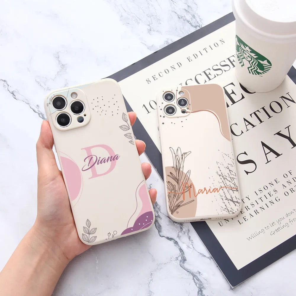Personalized Floral Phone Case for iPhone