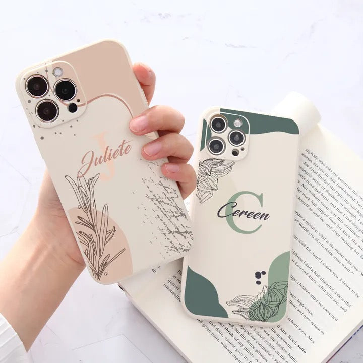 Personalized Floral Phone Case for iPhone