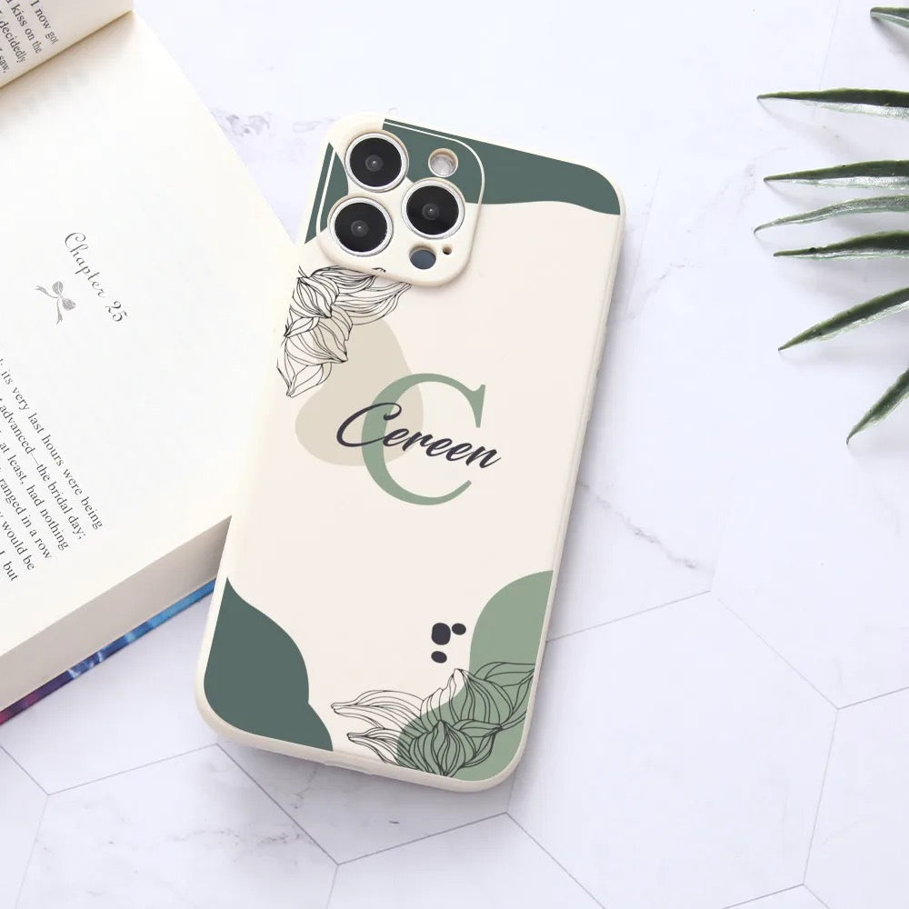 Personalized Floral Phone Case for iPhone