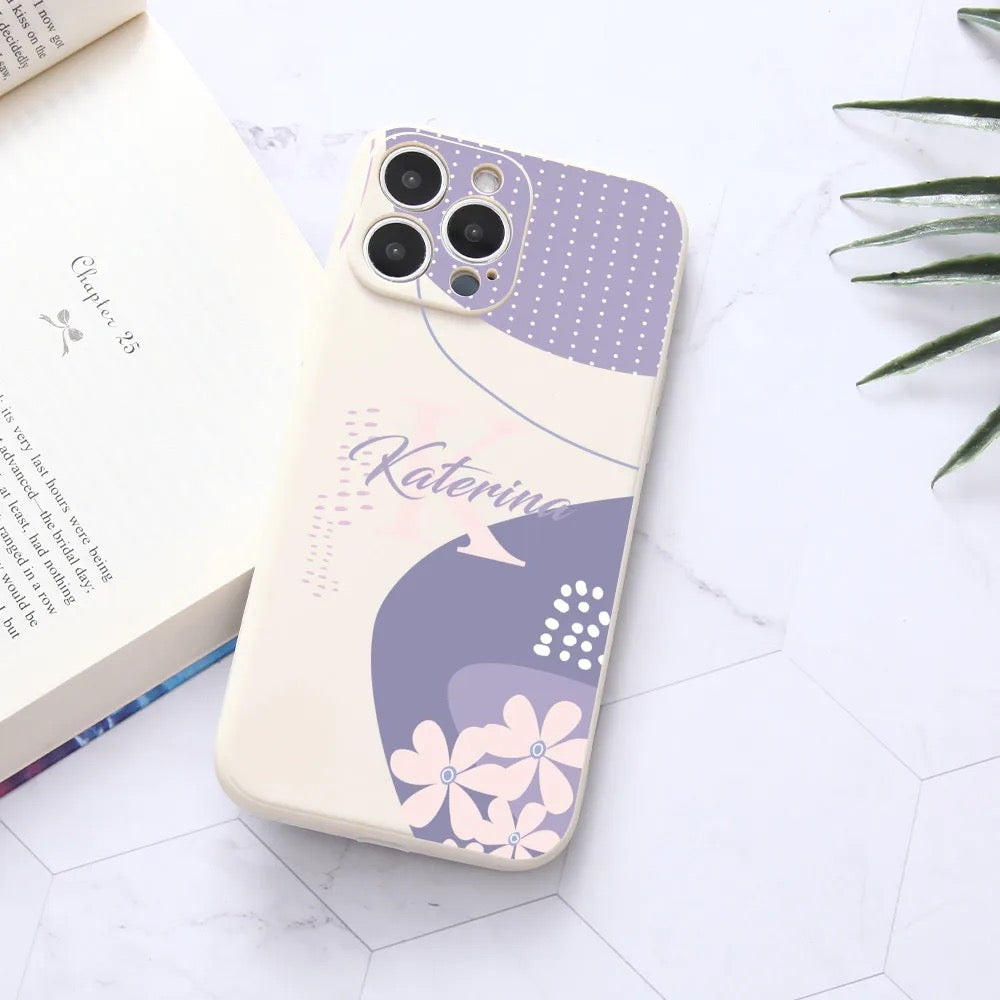 Personalized Floral Phone Case for iPhone