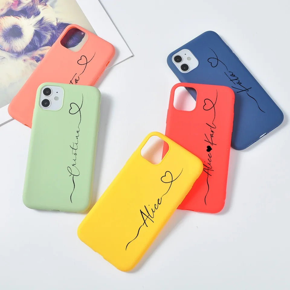 Personalized iPhone Case: Vibrant Hearts