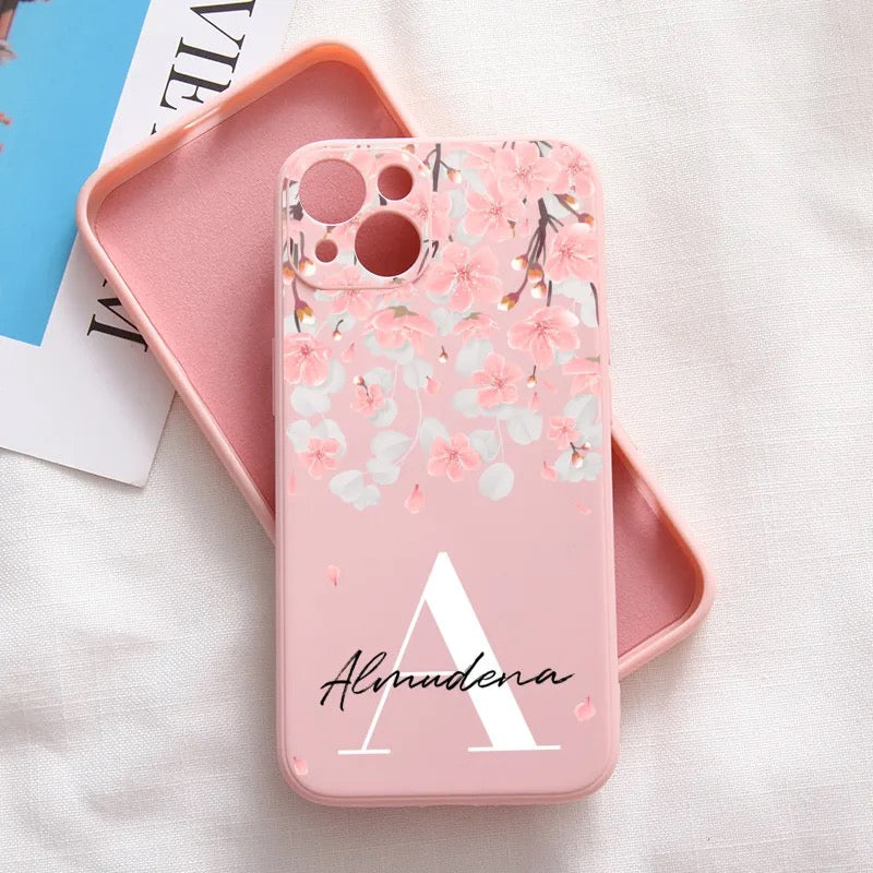 Personalized Floral Silicone iPhone Case