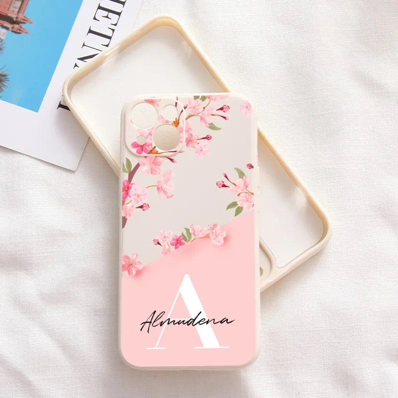 Personalized Floral Silicone iPhone Case