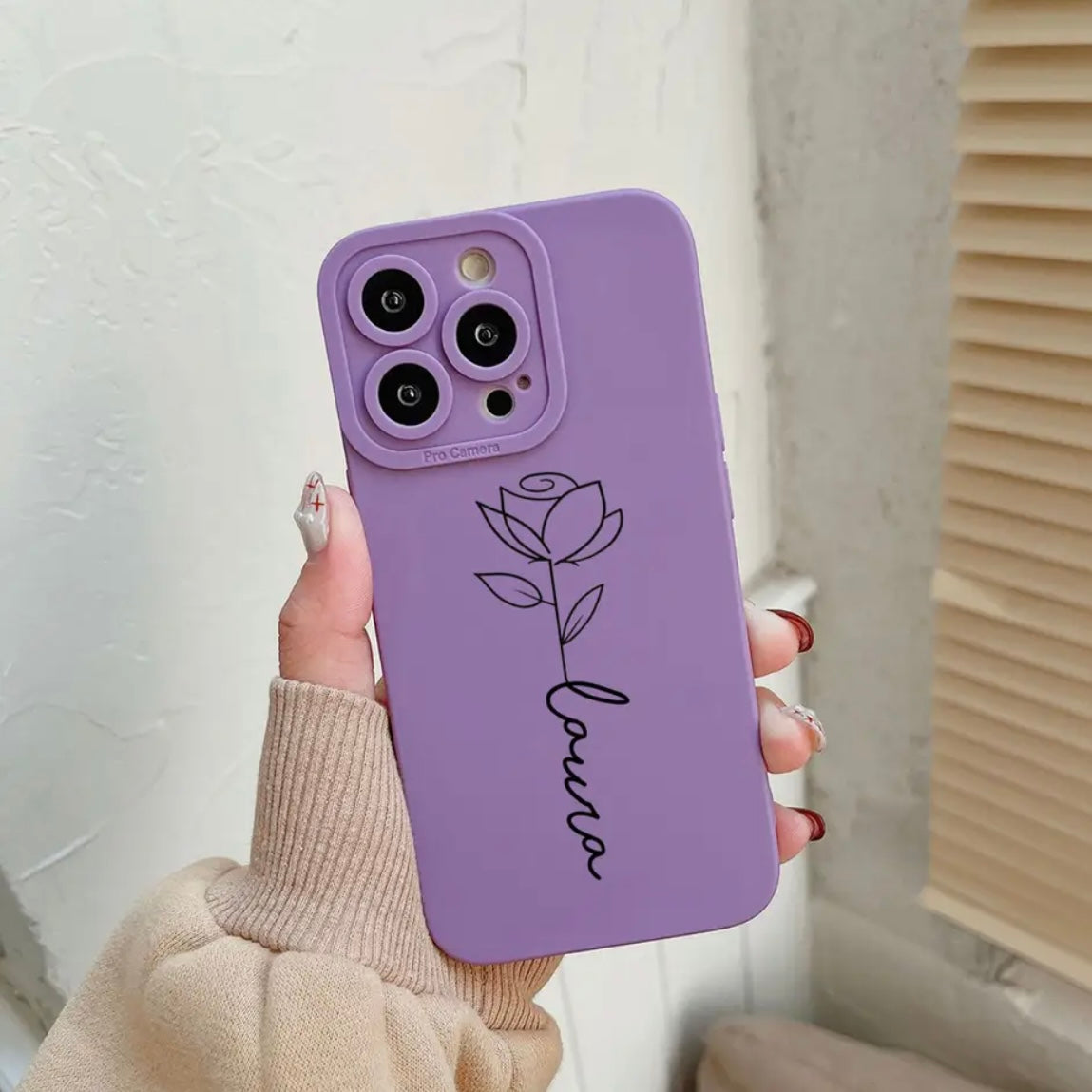 Personalized Rose Design iPhone Case