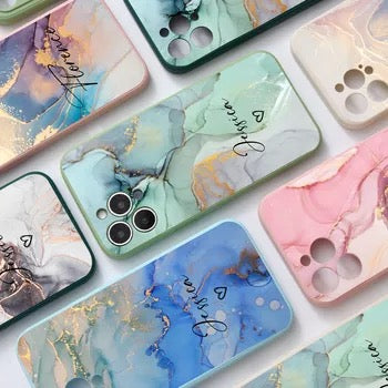 Personalizable Marble Effect iPhone Case