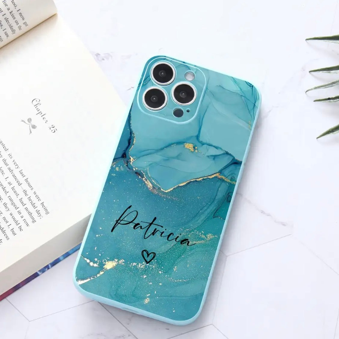 Personalizable Marble Effect iPhone Case