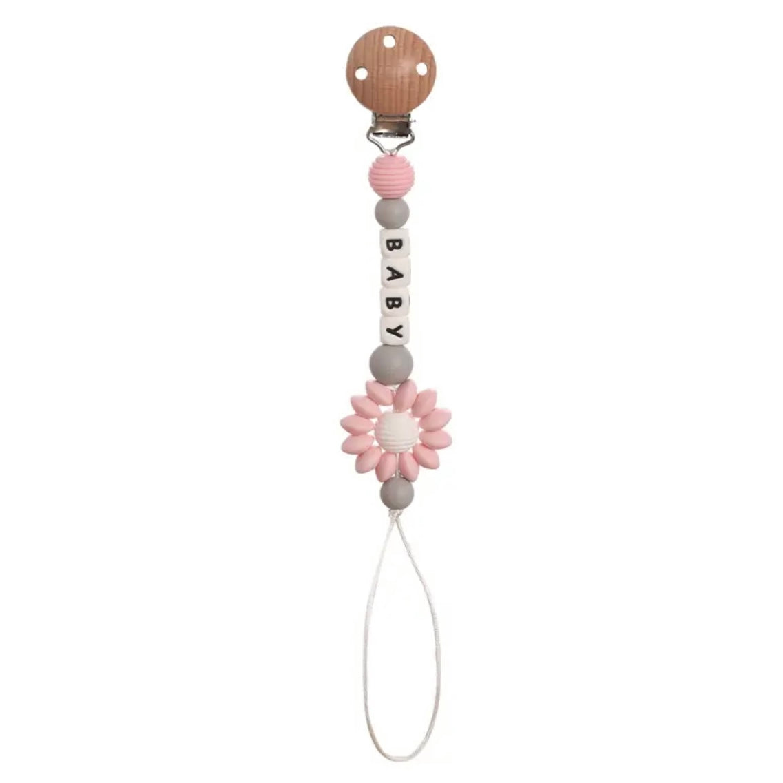 Personalized Sunflower Pacifier Clip