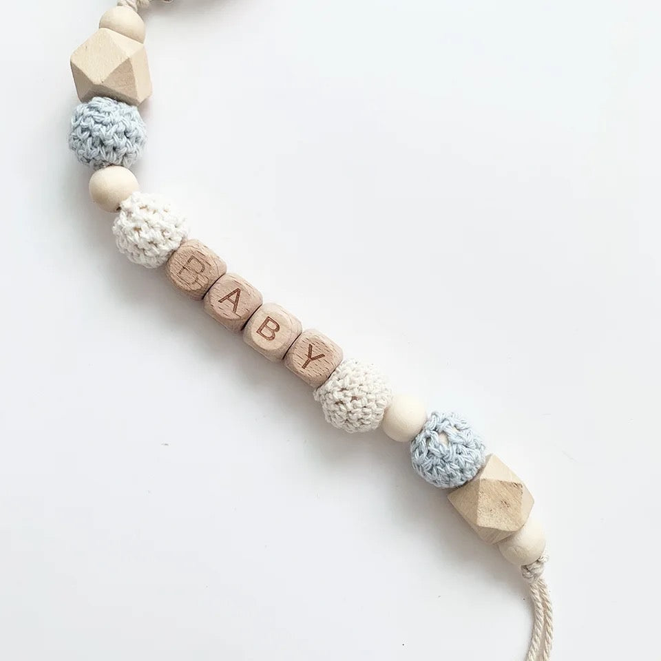 Personalized Wooden Bird Pacifier Clip