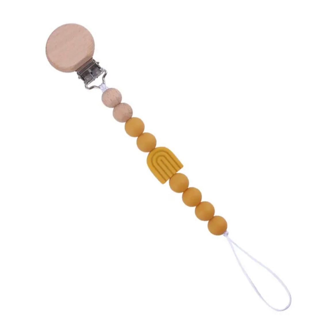 Bold Rainbow Personalized Pacifier Clip