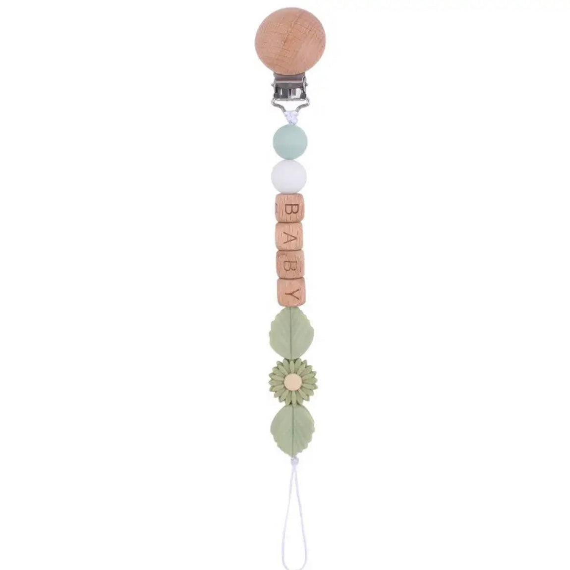 Delicate Daisy Personalized Pacifier Clip
