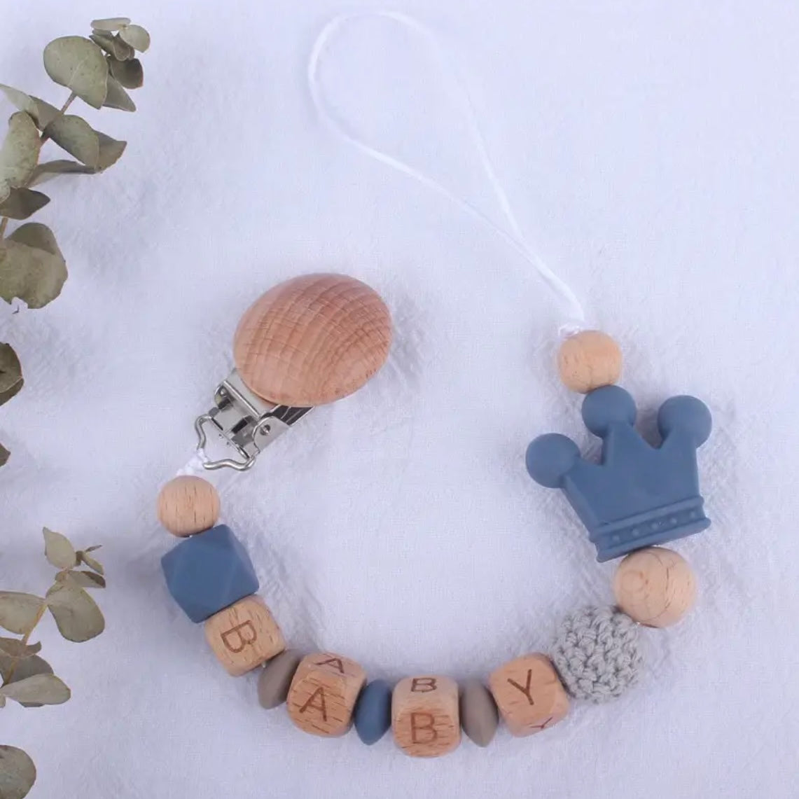 Crown Personalized Pacifier Clip