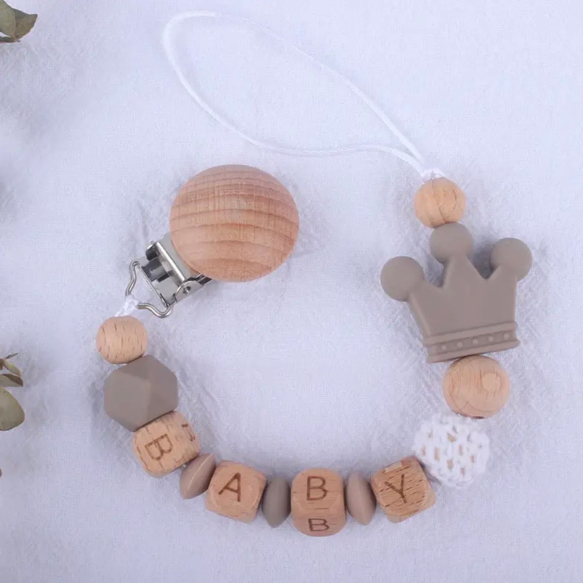 Crown Personalized Pacifier Clip