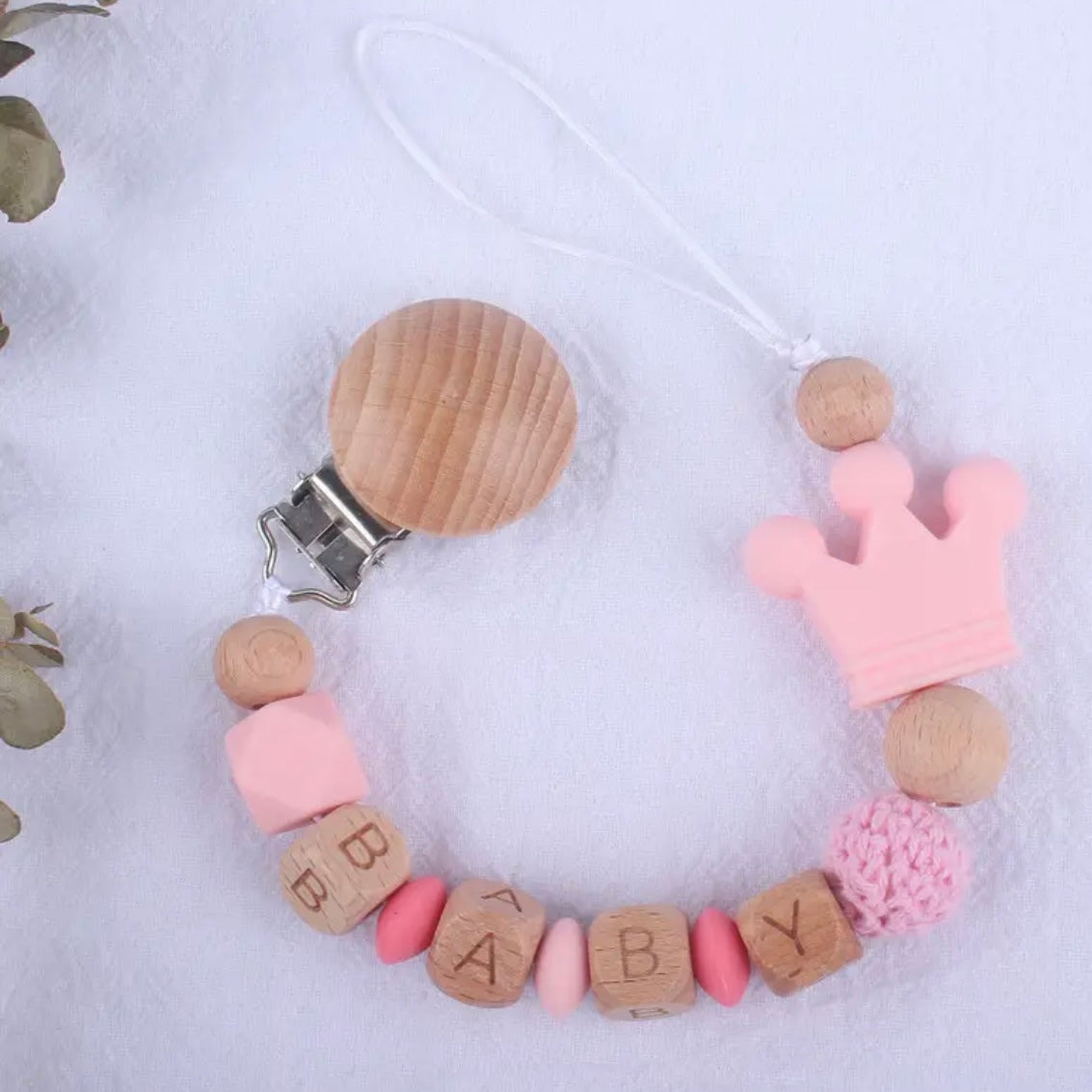 Crown Personalized Pacifier Clip