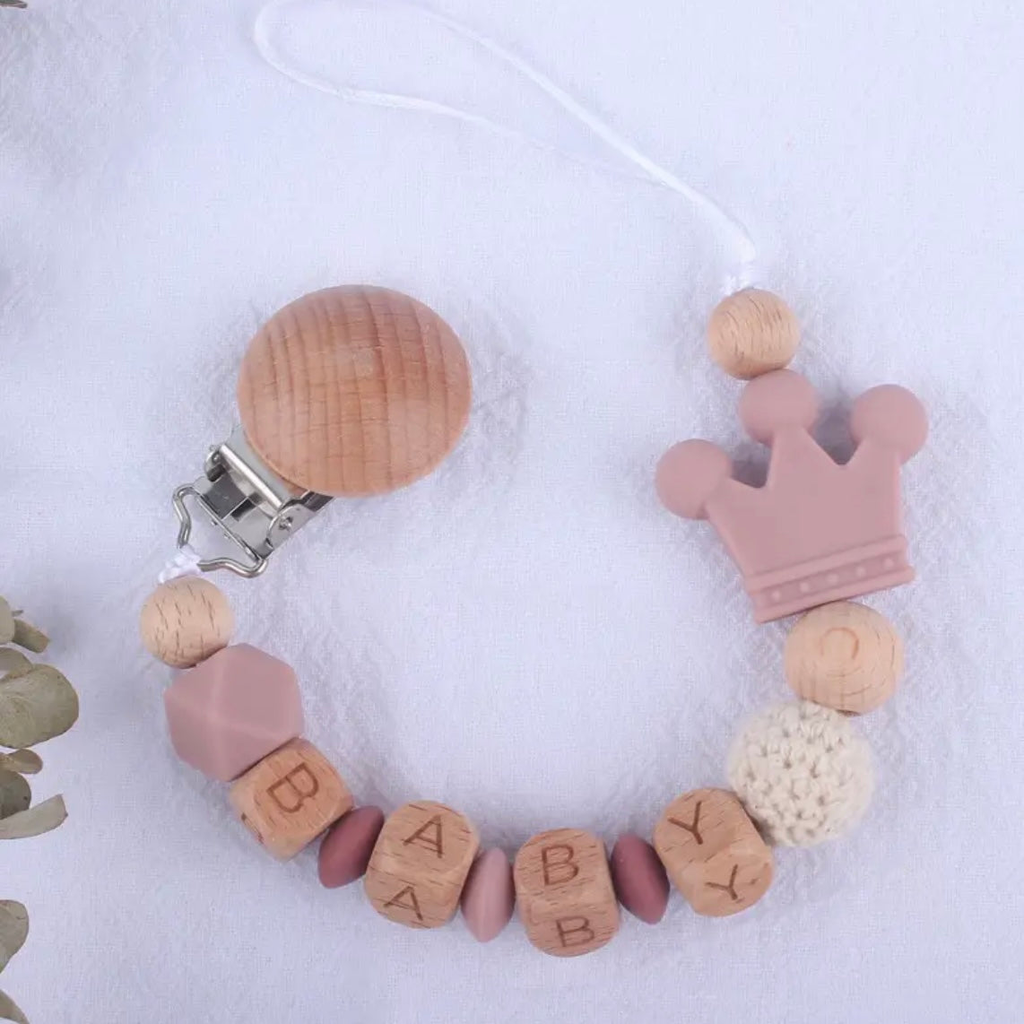 Crown Personalized Pacifier Clip