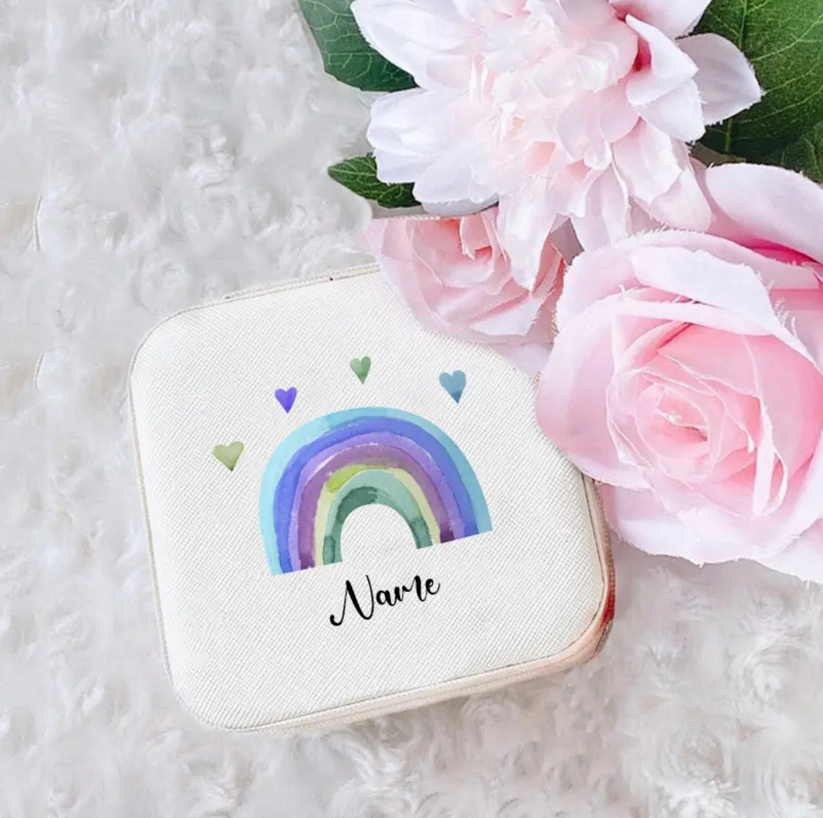 Personalized Rainbow Jewelry Box