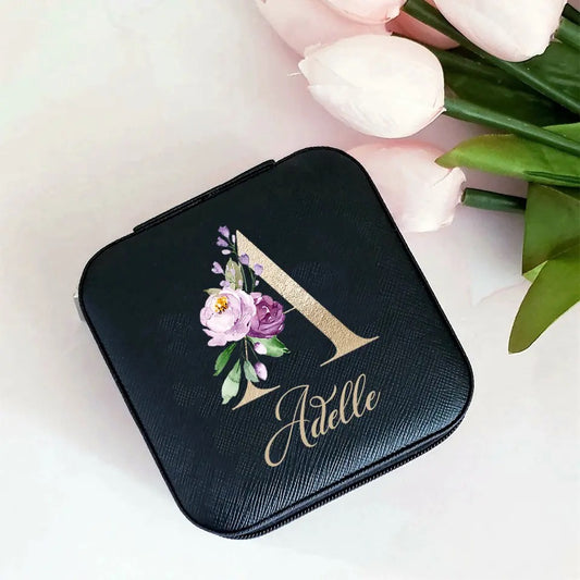 Personalized Black Jewelry Box