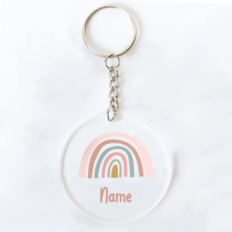 Rainbow keychain with name