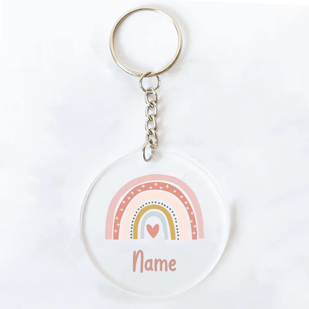 Rainbow keychain with name