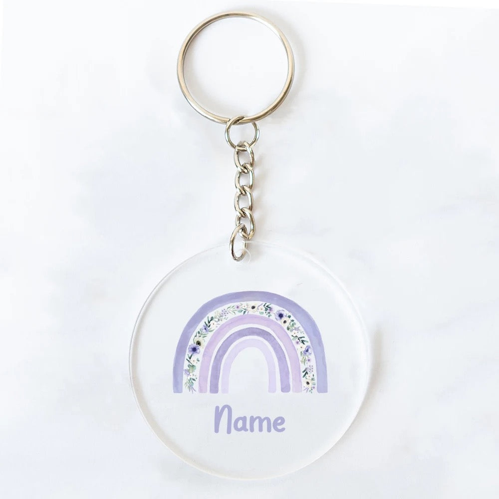 Rainbow keychain with name