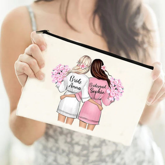 Personalized Bridesmaid Makeup Bag