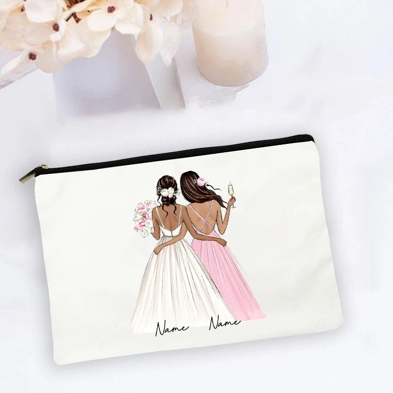 Personalized Bridesmaid Makeup Bag