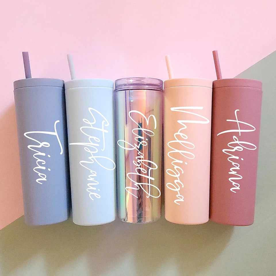 Personalized Slim Skinny Tumbler 16oz