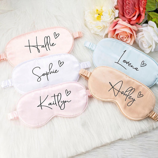 Customized Satin Nighttime Eye Mask