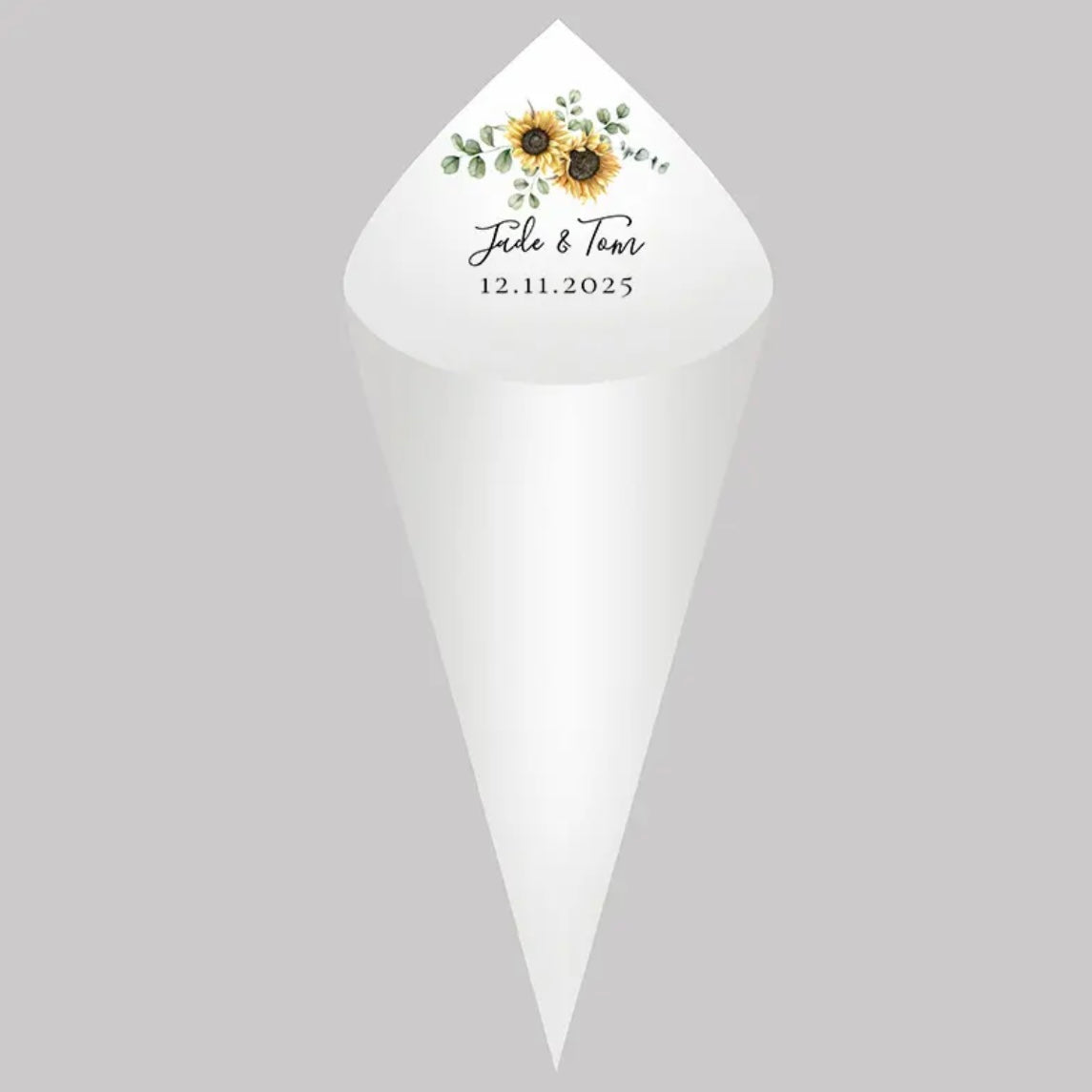 Personalized Wedding Cones - Set of 30